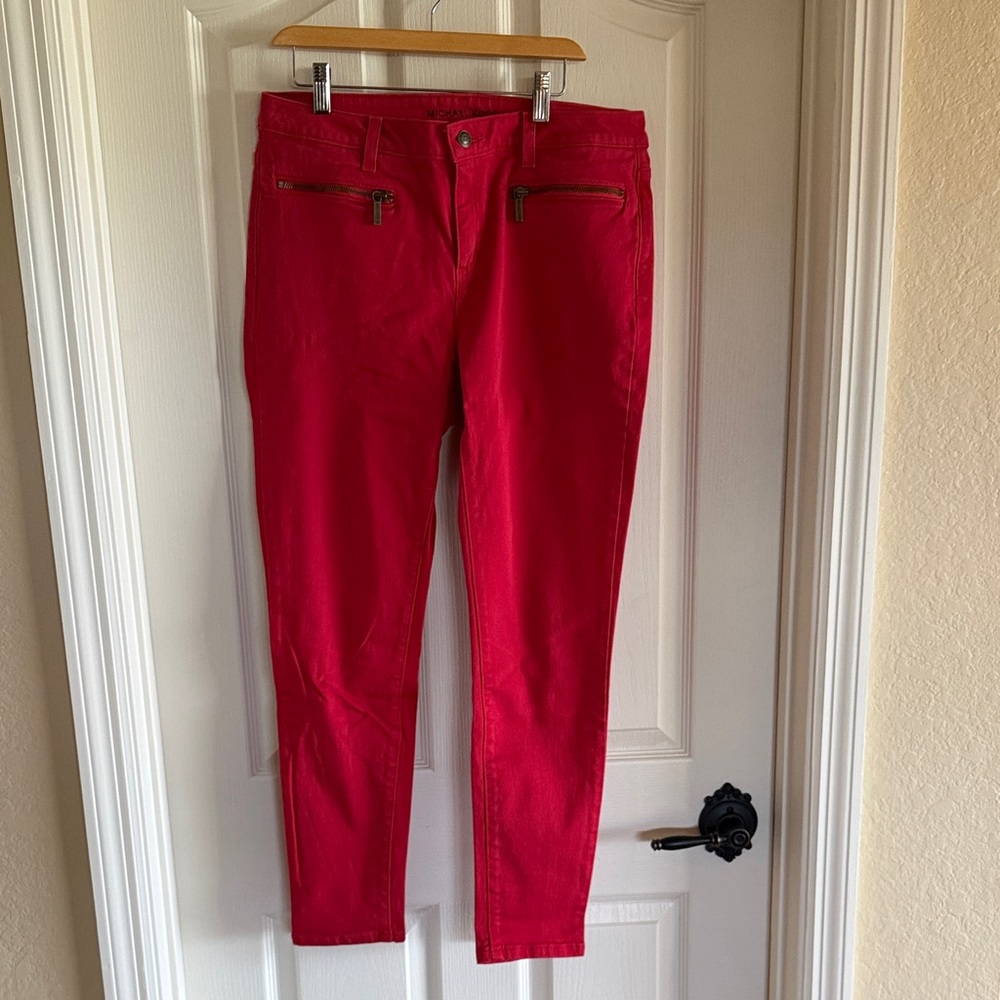 Michael Kors Red Skinny Jeans
